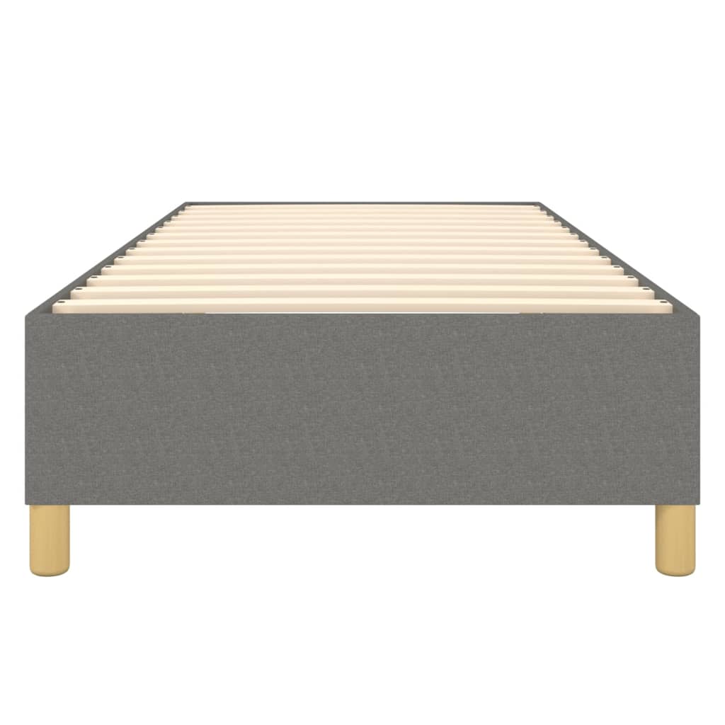 Cadre de lit sans matelas gris foncé 90x200 cm tissu - XIOS