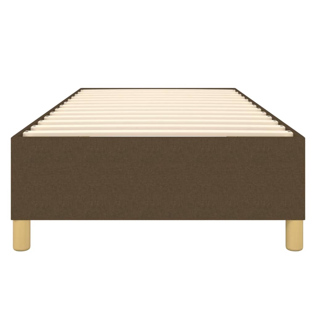 Cadre de lit sans matelas marron foncé 90x200 cm tissu - XIOS