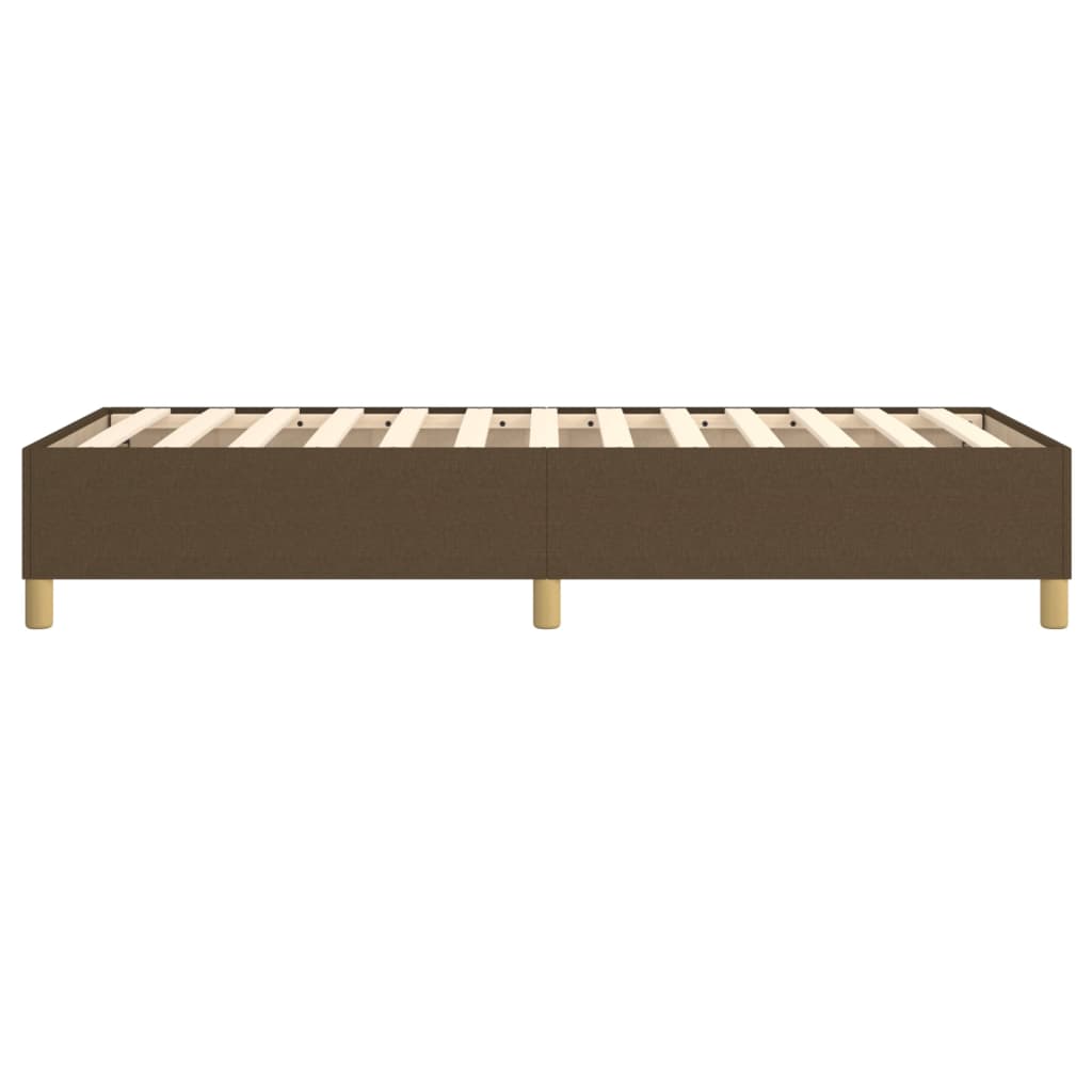 Cadre de lit sans matelas marron foncé 100x200 cm tissu - XIOS