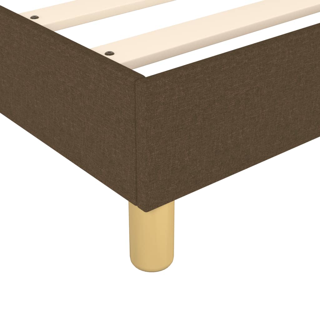 Cadre de lit sans matelas marron foncé 100x200 cm tissu - XIOS