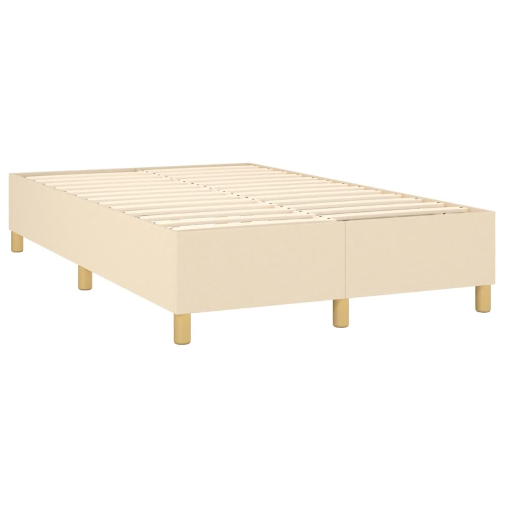 Cadre de lit sans matelas crème 120x200 cm tissu - XIOS