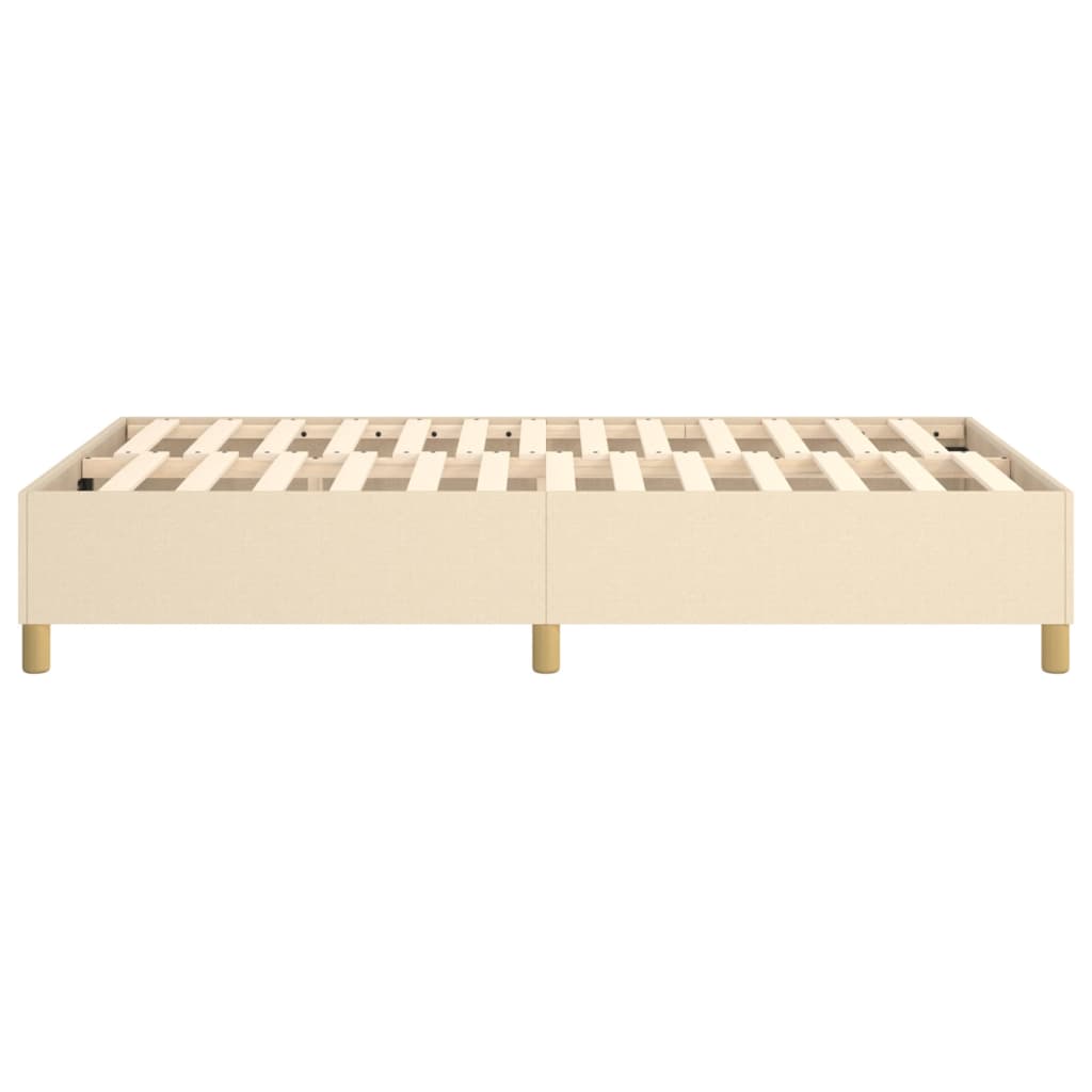 Cadre de lit sans matelas crème 120x200 cm tissu - XIOS