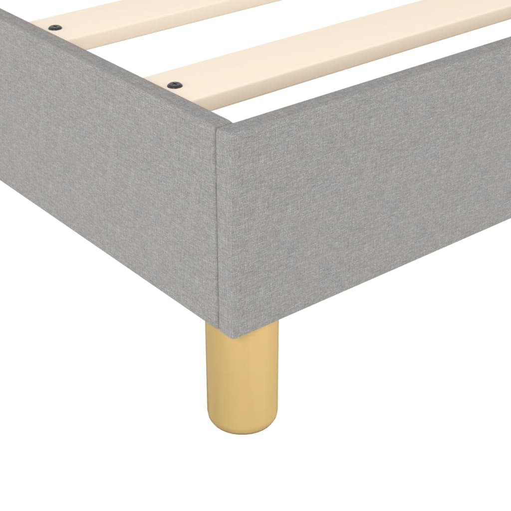 Cadre de lit sans matelas gris clair 140x190 cm tissu - XIOS