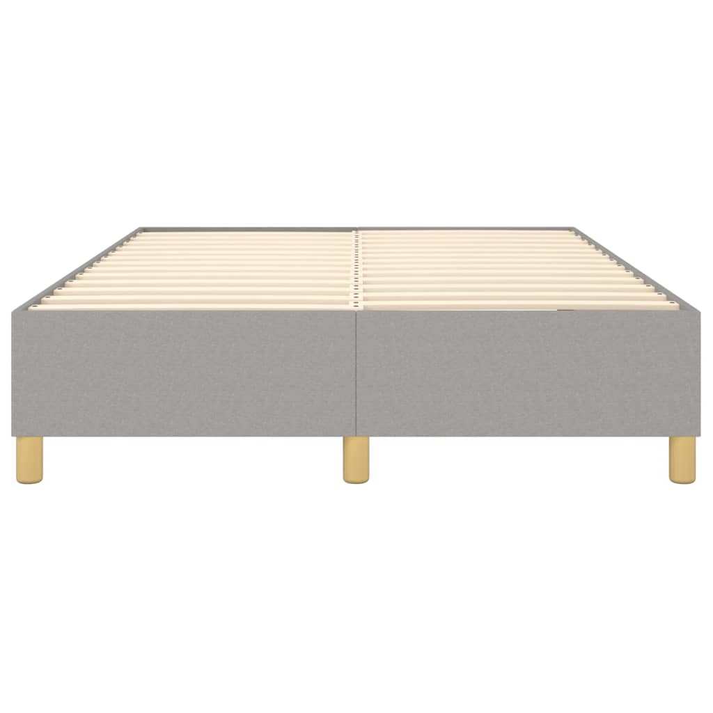 Cadre de lit sans matelas gris clair 140x200 cm tissu - XIOS