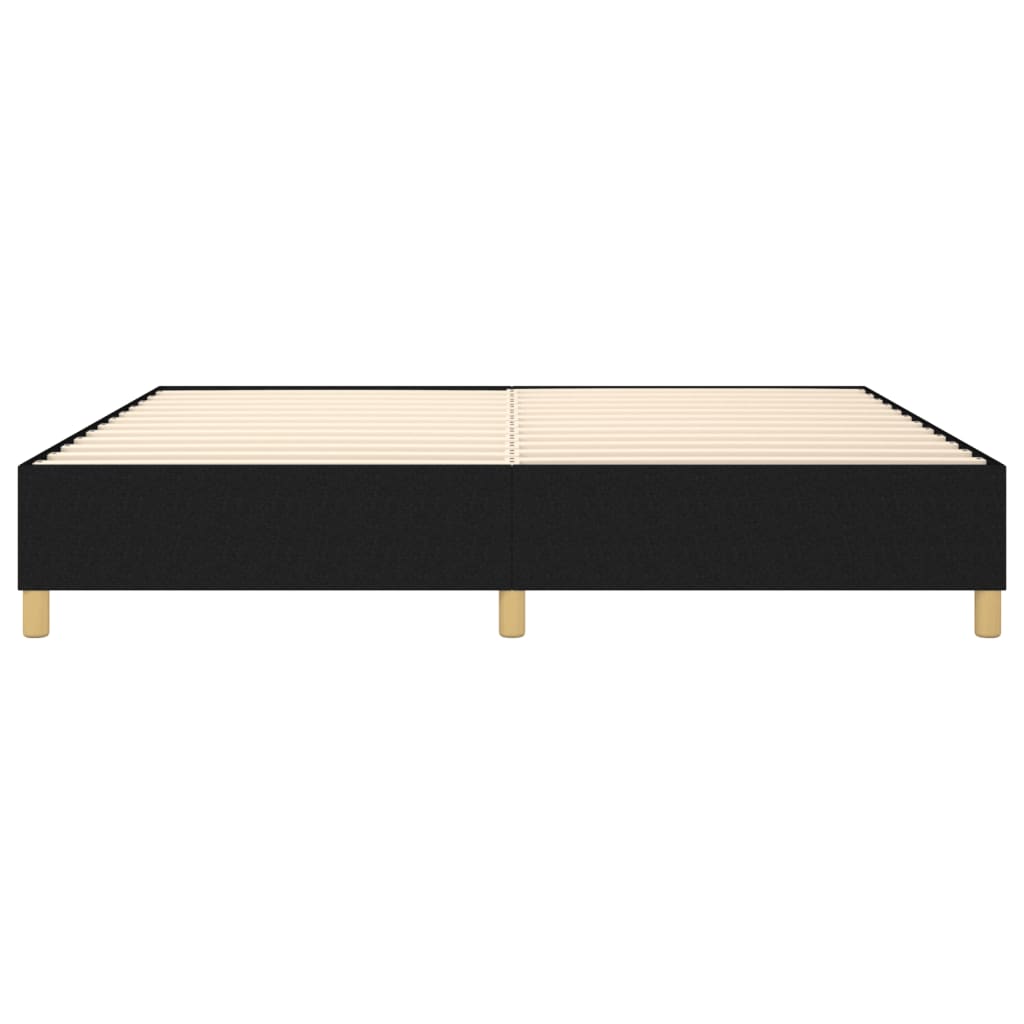 Cadre de lit sans matelas noir 140x200 cm tissu - XIOS