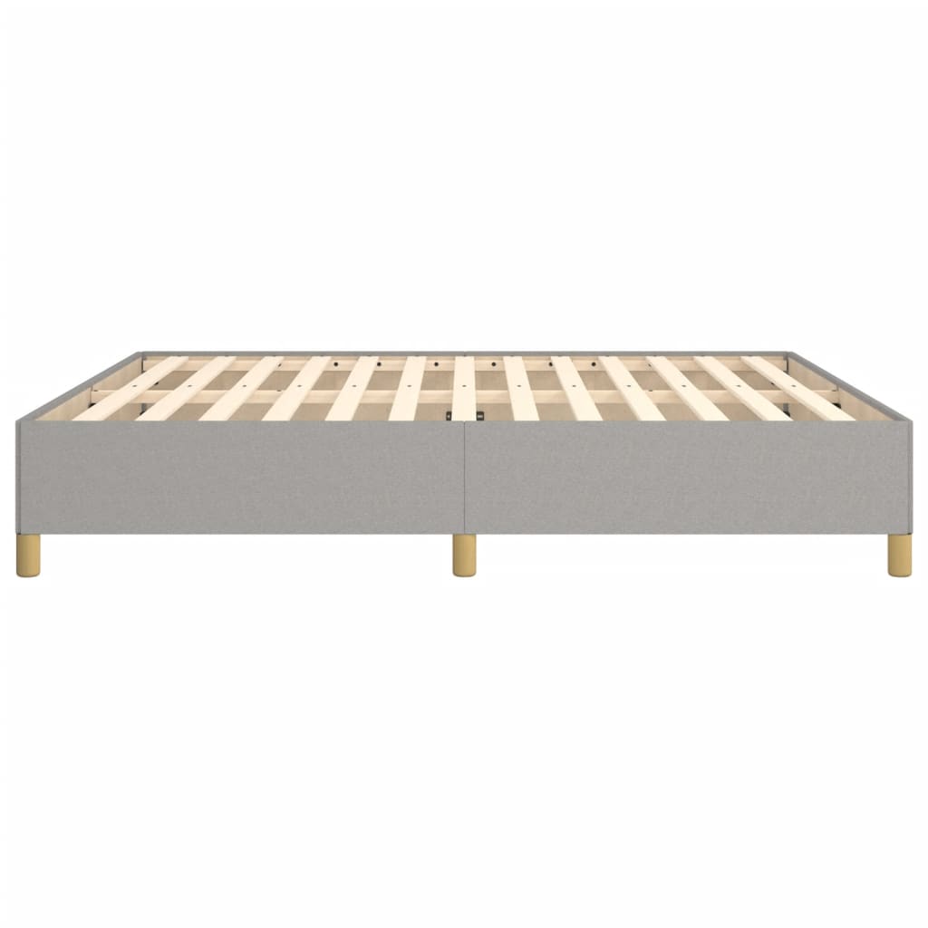 Cadre de lit sans matelas gris clair 160x200 cm tissu - XIOS