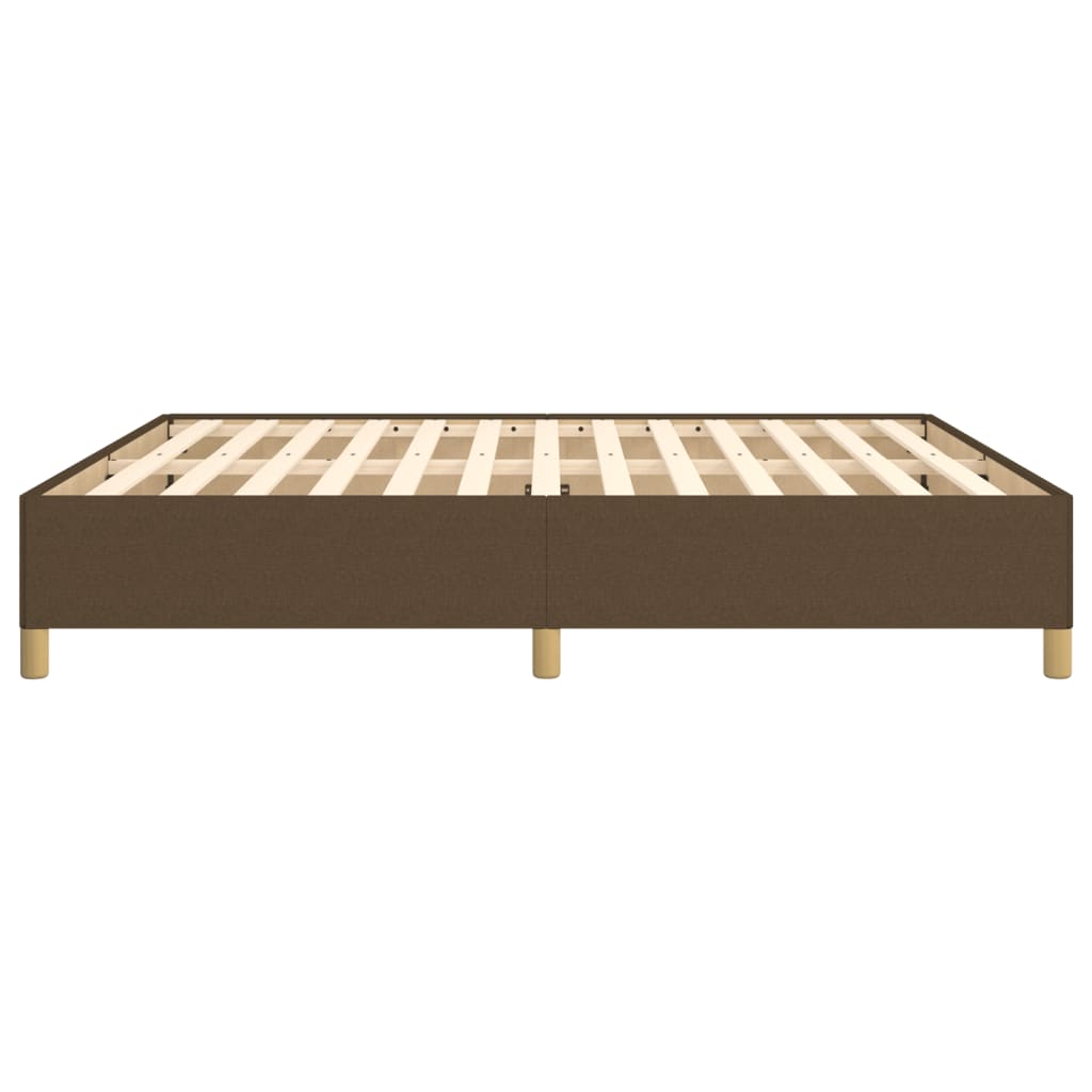 Cadre de lit marron foncé 160x200 cm tissu - XIOS