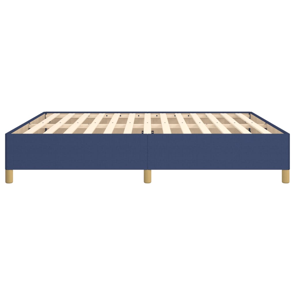 Cadre de lit sans matelas bleu 160x200 cm tissu - XIOS