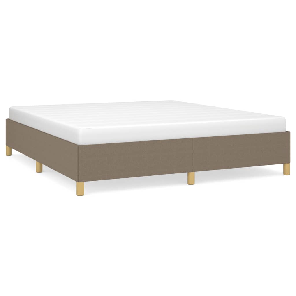 Cadre de lit sans matelas taupe 180x200 cm tissu - XIOS