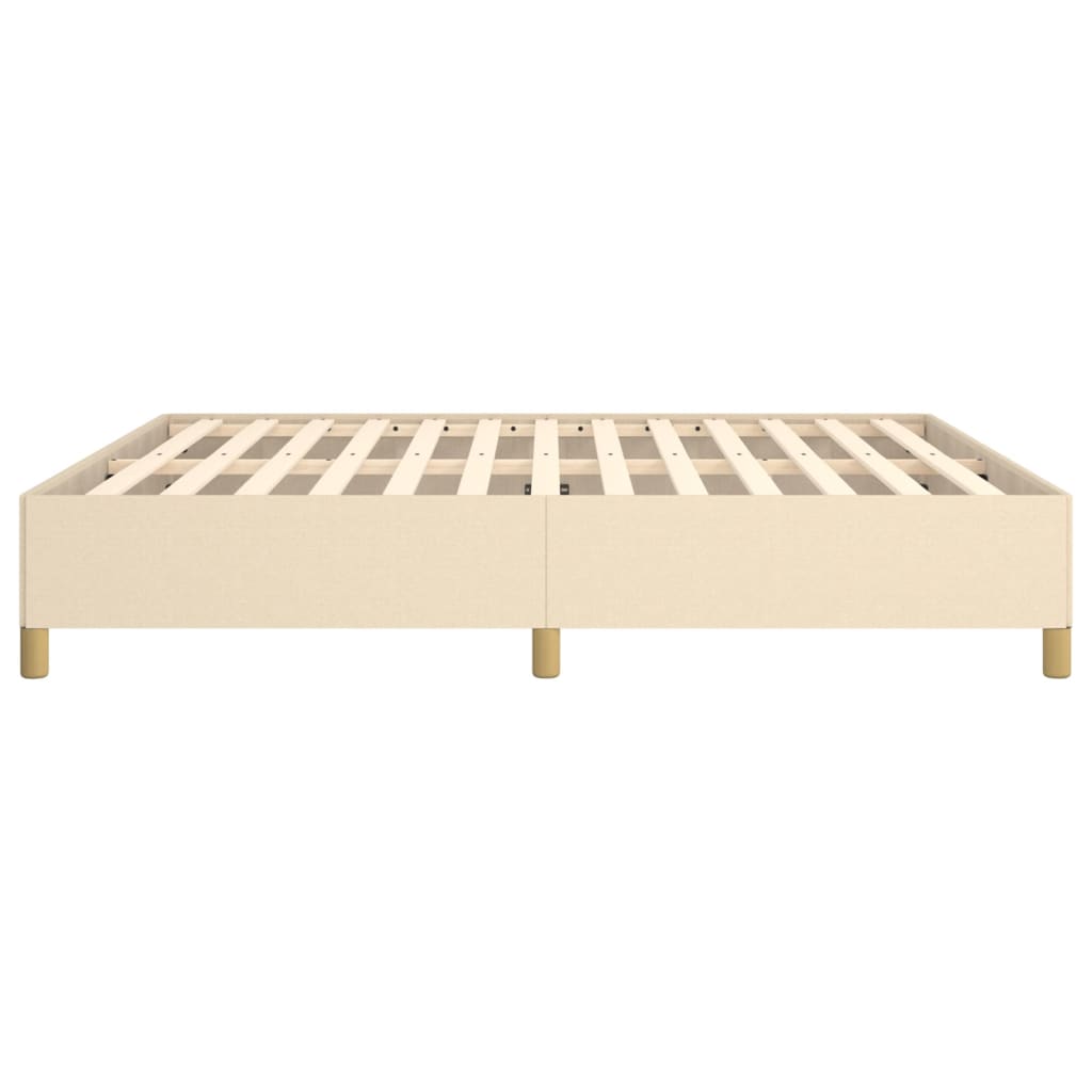 Cadre de lit sans matelas crème 180x200 cm tissu - XIOS