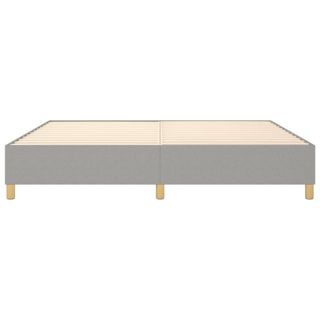 Cadre de lit sans matelas gris clair 200x200 cm tissu - XIOS