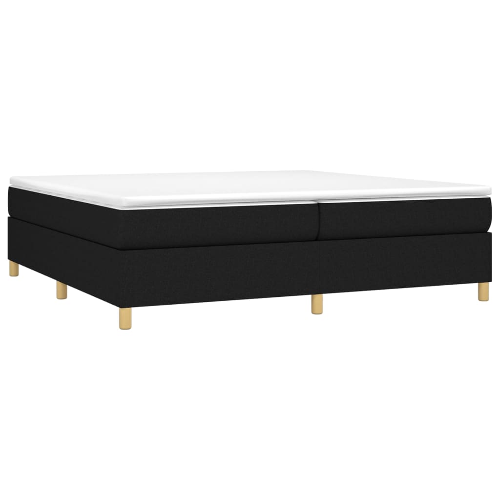 Cadre de lit sans matelas noir 200x200 cm tissu - XIOS