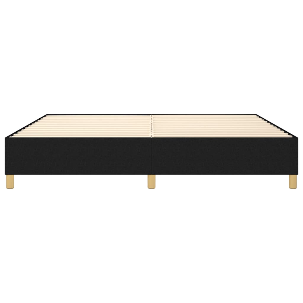 Cadre de lit sans matelas noir 200x200 cm tissu - XIOS