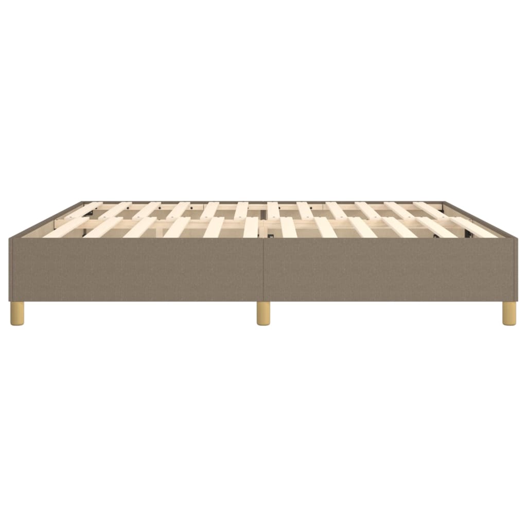 Cadre de lit sans matelas taupe 200x200 cm tissu - XIOS