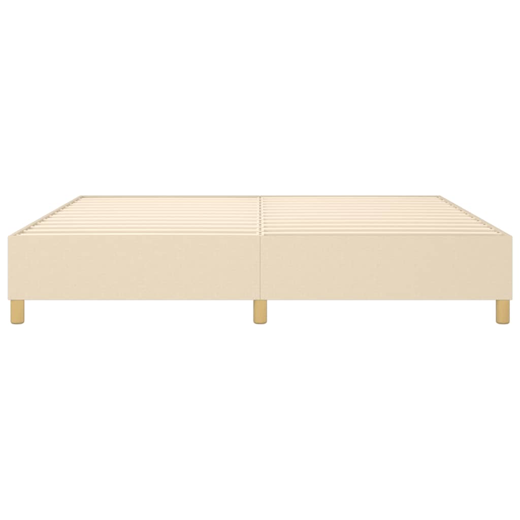 Cadre de lit sans matelas crème 200x200 cm tissu - XIOS