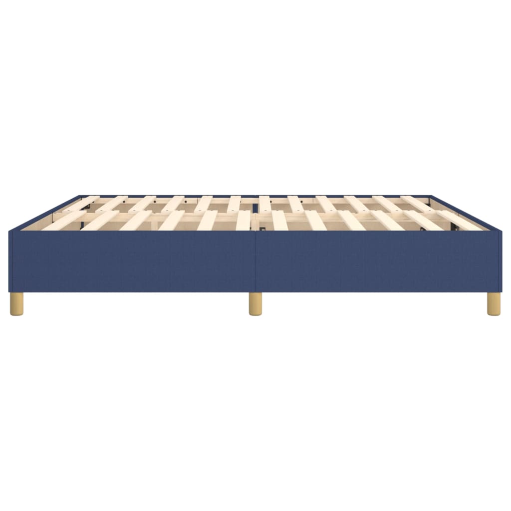 Cadre de lit sans matelas bleu 200x200 cm tissu - XIOS