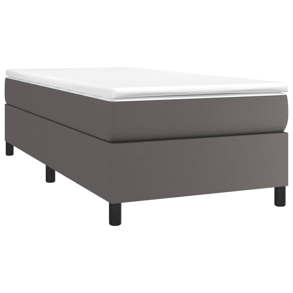 Cadre de lit sans matelas gris 100x200 cm similicuir - XIOS