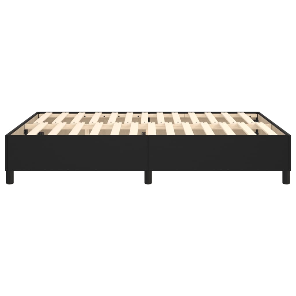 Cadre de lit sans matelas noir 140x190 cm similicuir - XIOS