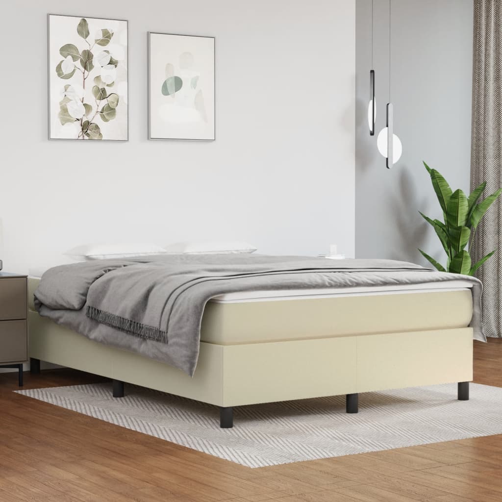 Cadre de lit sans matelas crème 140x190 cm similicuir - XIOS