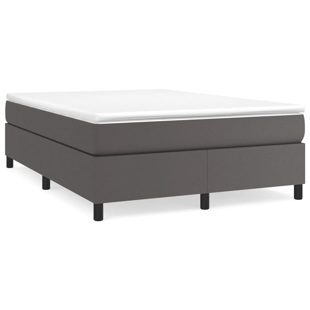 Cadre de lit sans matelas gris 140x190 cm similicuir - XIOS