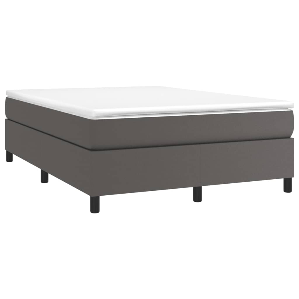 Cadre de lit sans matelas gris 140x200 cm similicuir - XIOS