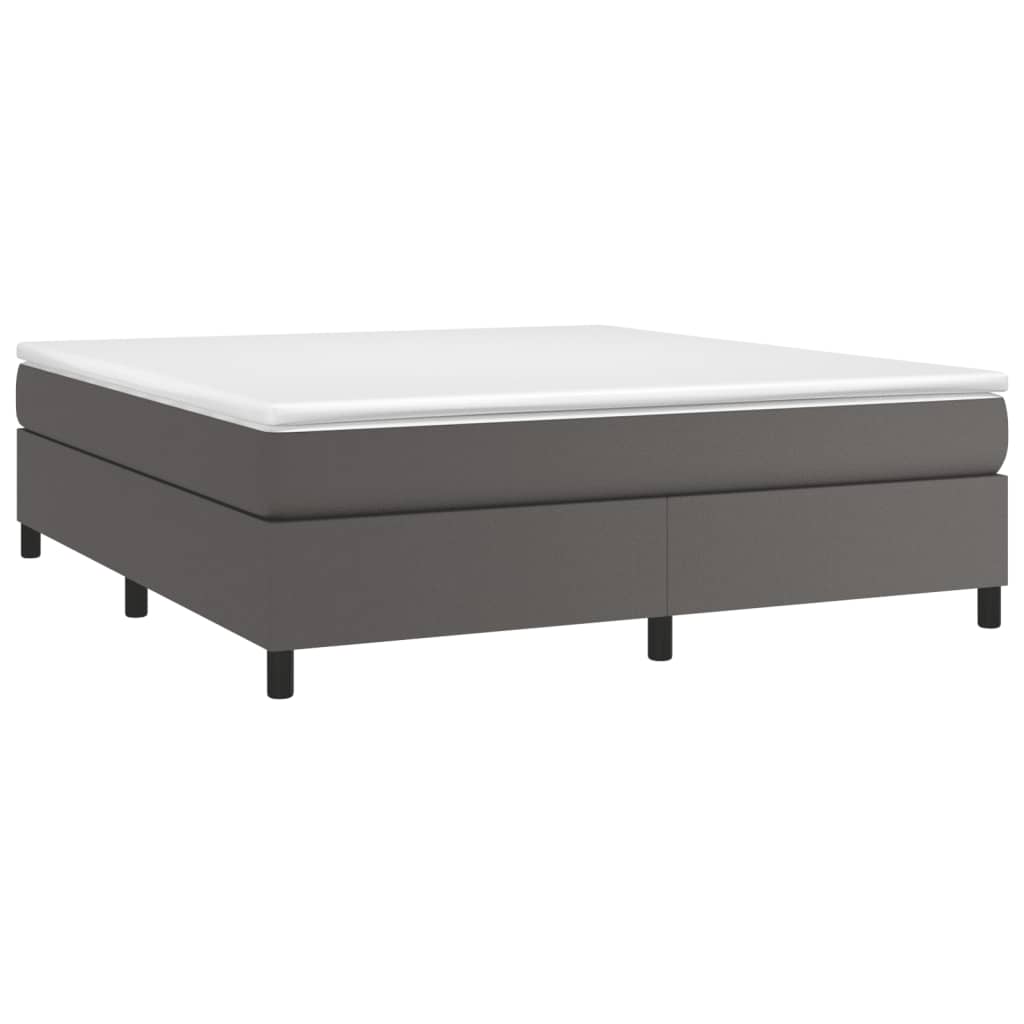 Cadre de lit sans matelas gris 160x200 cm similicuir - XIOS