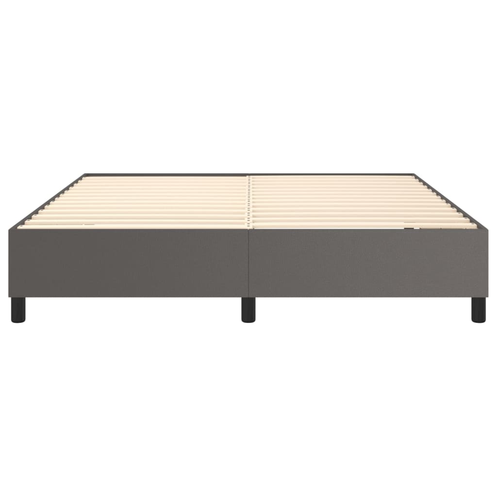 Cadre de lit sans matelas gris 160x200 cm similicuir - XIOS