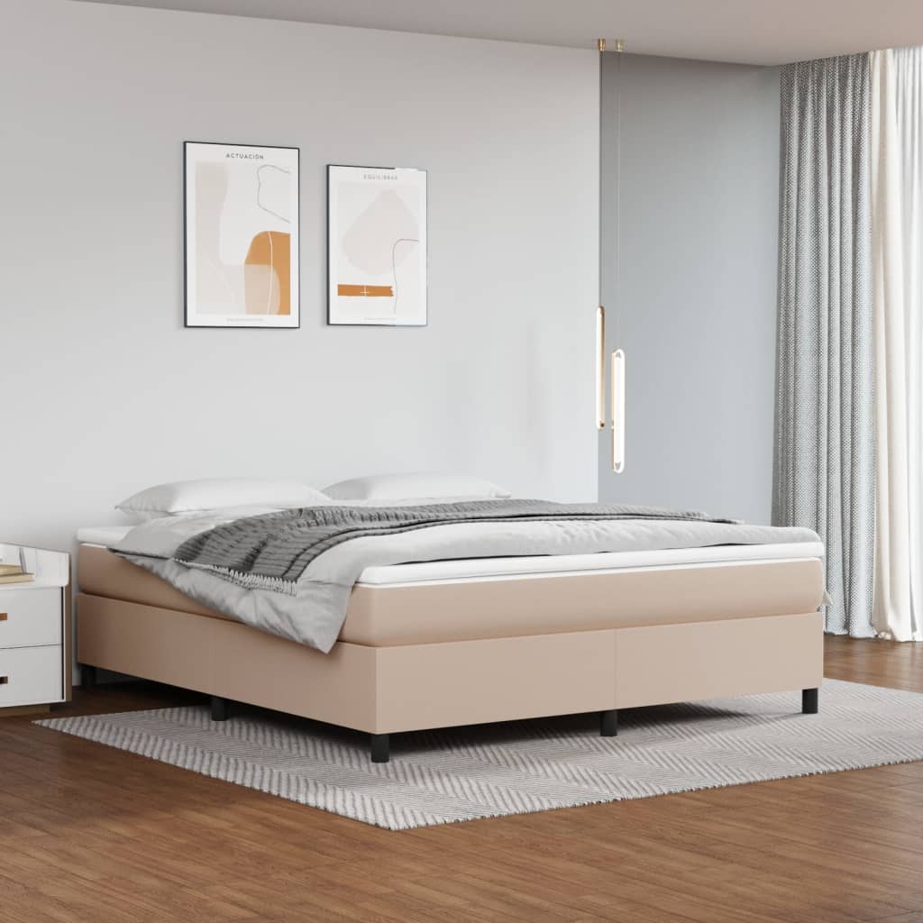 Cadre de lit sans matelas cappuccino 160x200 cm similicuir - XIOS