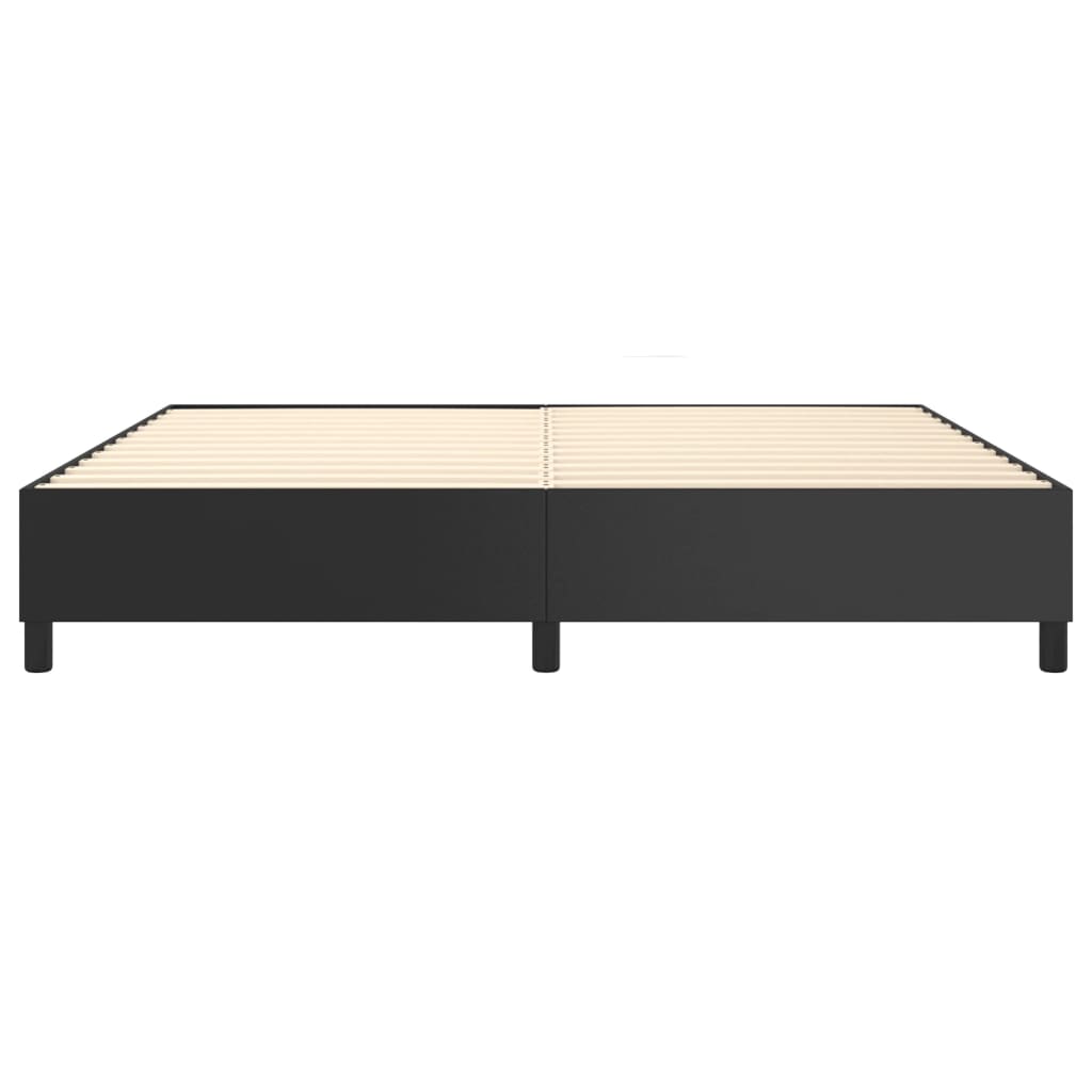 Cadre de lit sans matelas noir 200x200 cm similicuir - XIOS