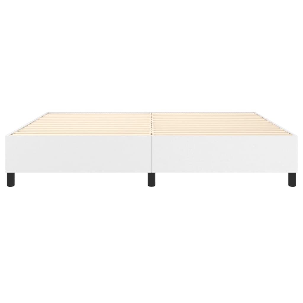 Cadre de lit sans matelas blanc 200x200 cm similicuir - XIOS