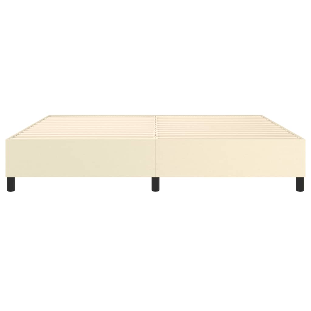 Cadre de lit sans matelas crème 200x200 cm similicuir - XIOS