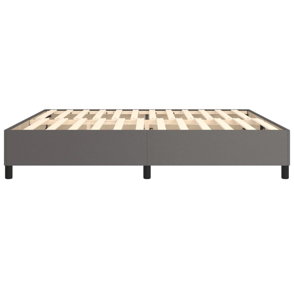 Cadre de lit sans matelas gris 200x200 cm similicuir - XIOS