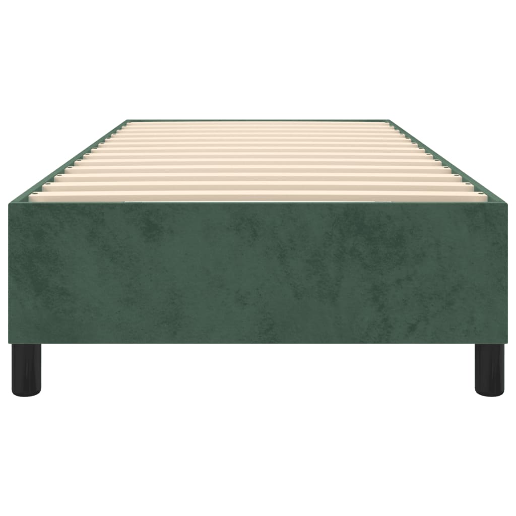 Cadre de lit sans matelas vert foncé 80x200 cm velours - XIOS