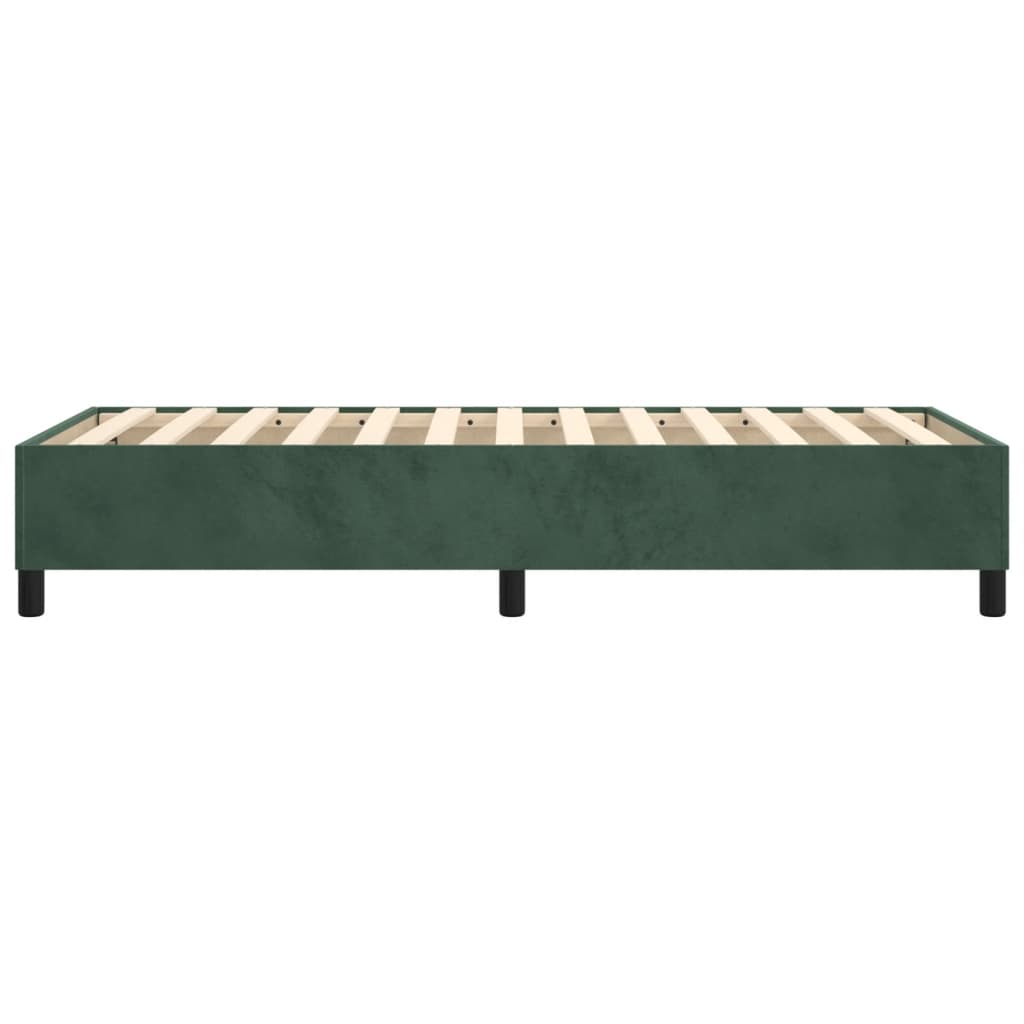 Cadre de lit sans matelas vert foncé 80x200 cm velours - XIOS