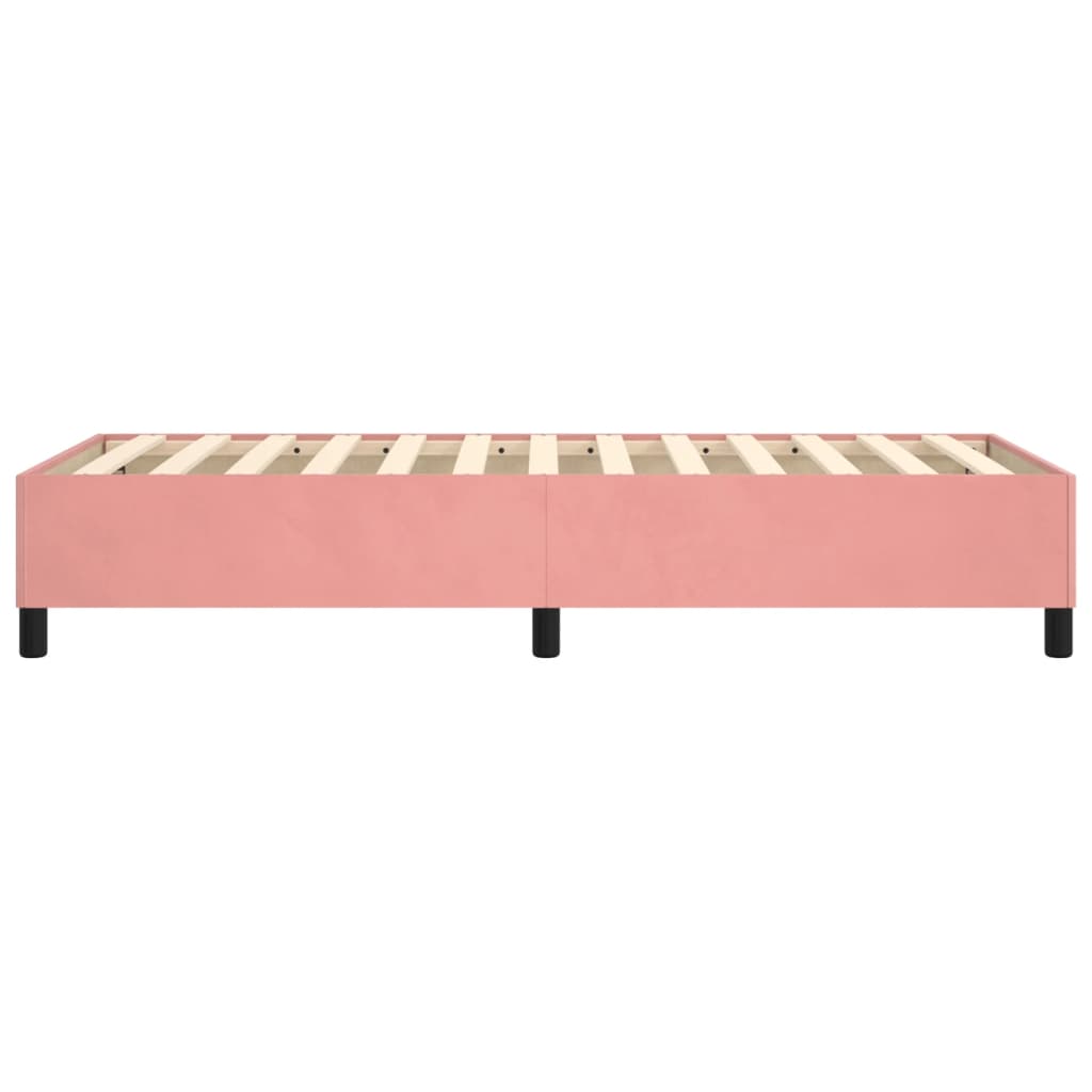 Cadre de lit sans matelas rose 80x200 cm velours - XIOS