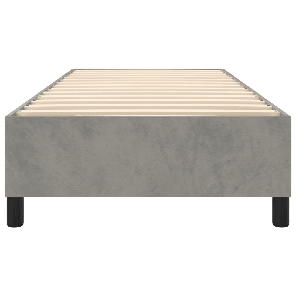 Cadre de lit sans matelas gris clair 100x200 cm velours - XIOS