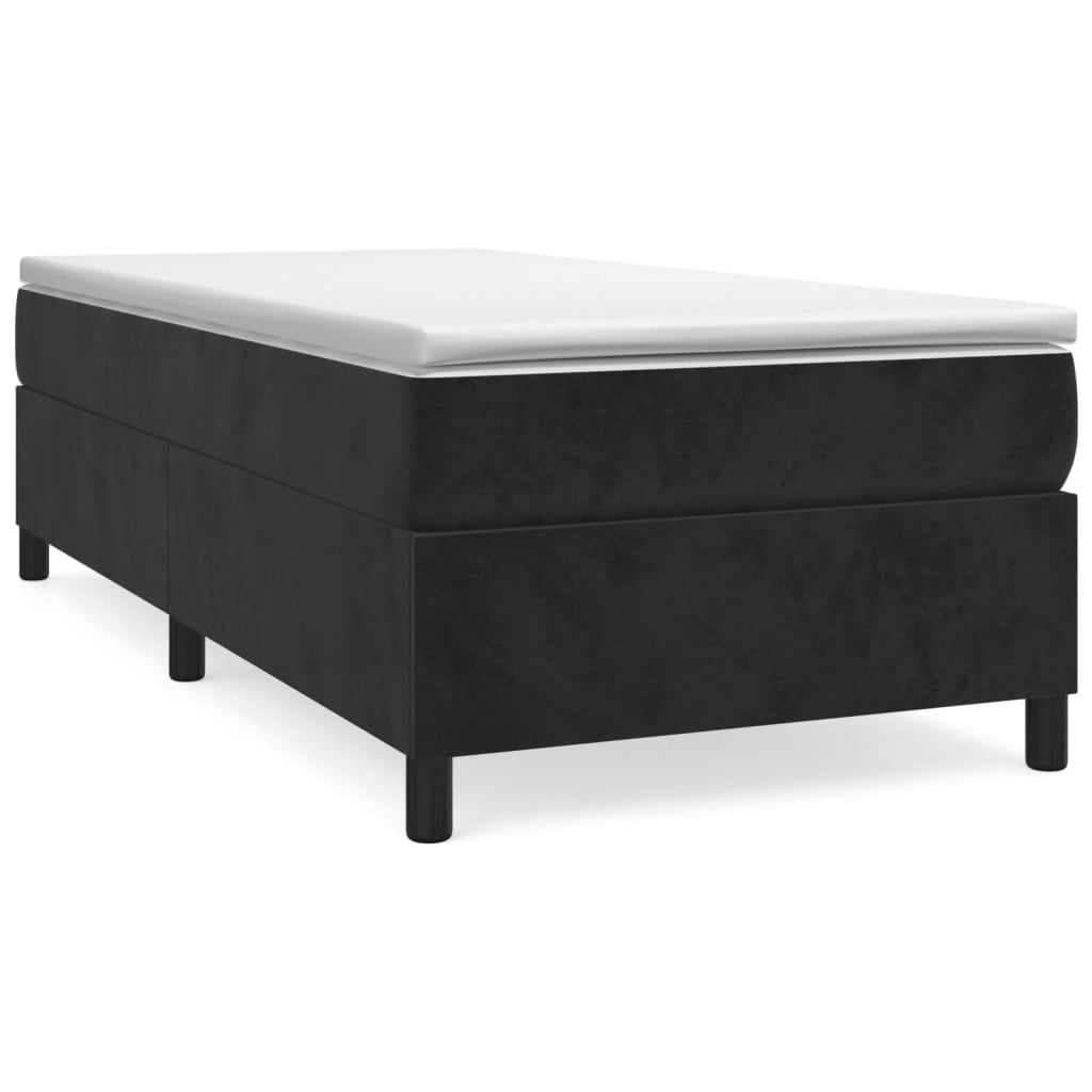 Cadre de lit sans matelas noir 100x200 cm velours - XIOS