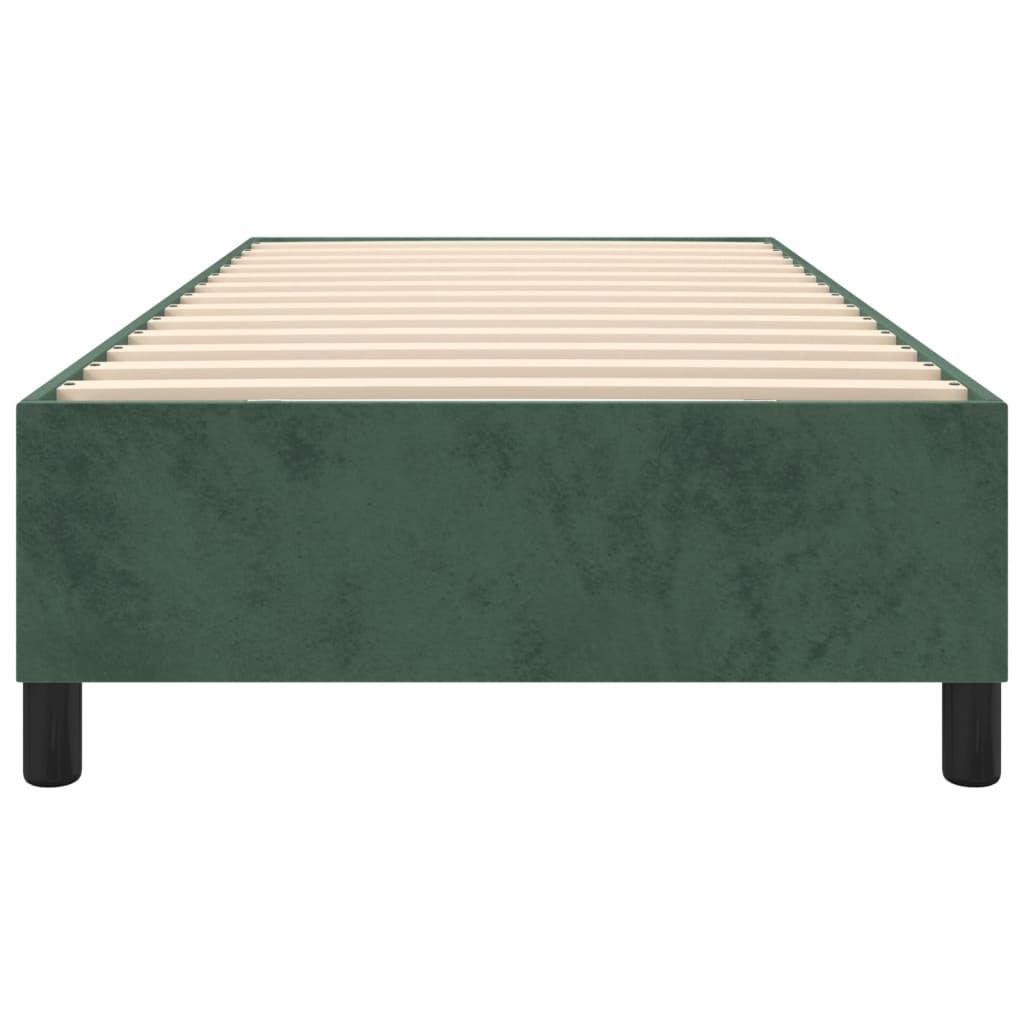 Cadre de lit sans matelas vert foncé 100x200 cm velours - XIOS