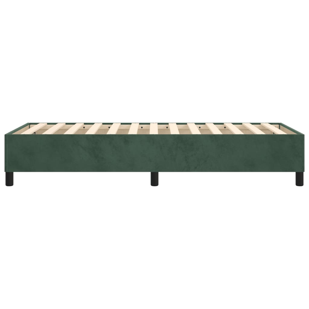 Cadre de lit sans matelas vert foncé 100x200 cm velours - XIOS