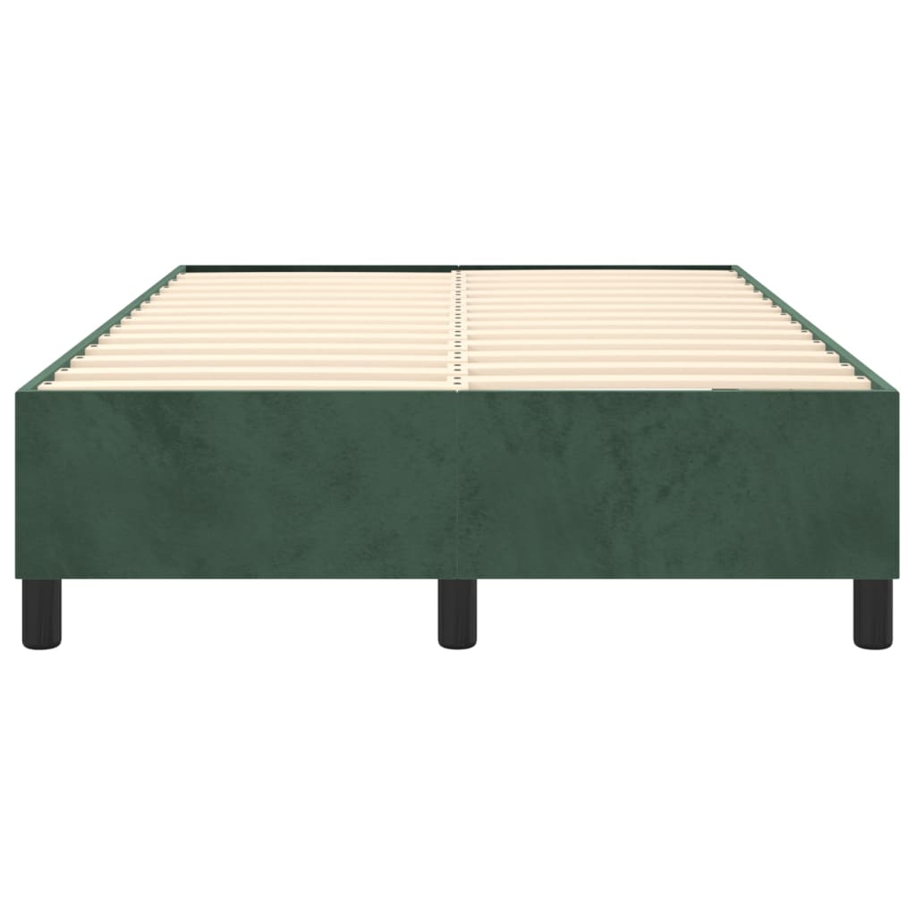 Cadre de lit sans matelas vert foncé 120x200 cm velours - XIOS