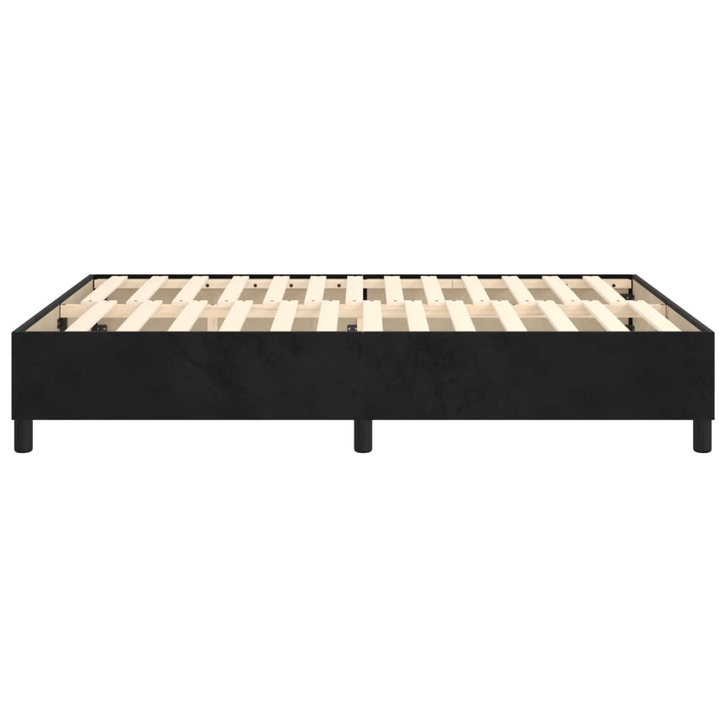 Cadre de lit sans matelas noir 140x200 cm velours - XIOS