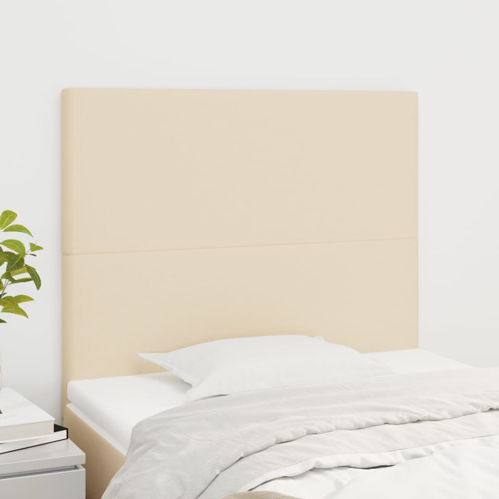 Tête de lit Crème 80x5x118/128 cm Tissu
