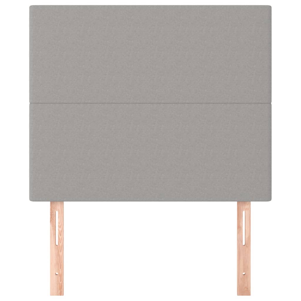 Têtes de lit 2 pcs Gris clair 100x5x78/88 cm Tissu - XIOS