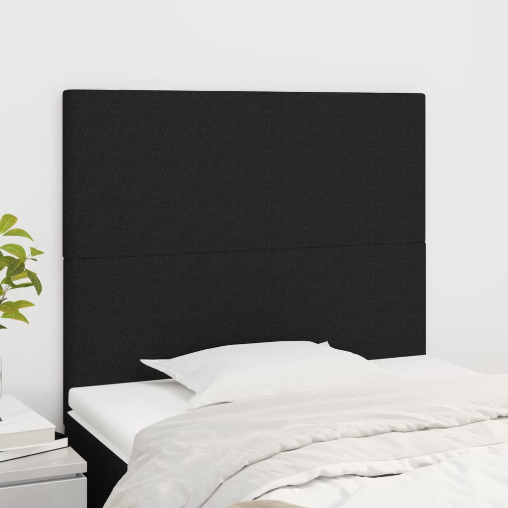 Têtes de lit 2 pcs Noir 100x5x78/88 cm Tissu - XIOS