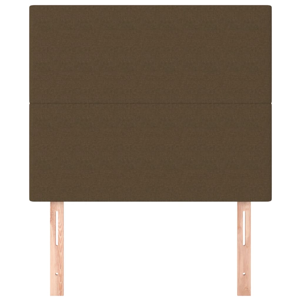 Têtes de lit 2 pcs Marron Foncé 100x5x78/88 cm Tissu - XIOS
