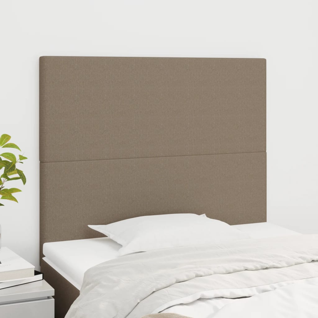 Têtes de lit 2 pcs Taupe 100x5x78/88 cm Tissu - XIOS
