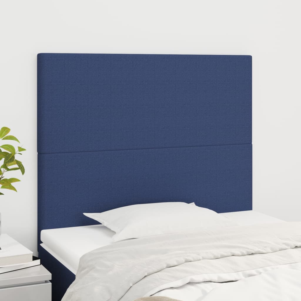 Têtes de lit 2 pcs Bleu 100x5x78/88 cm Tissu - XIOS