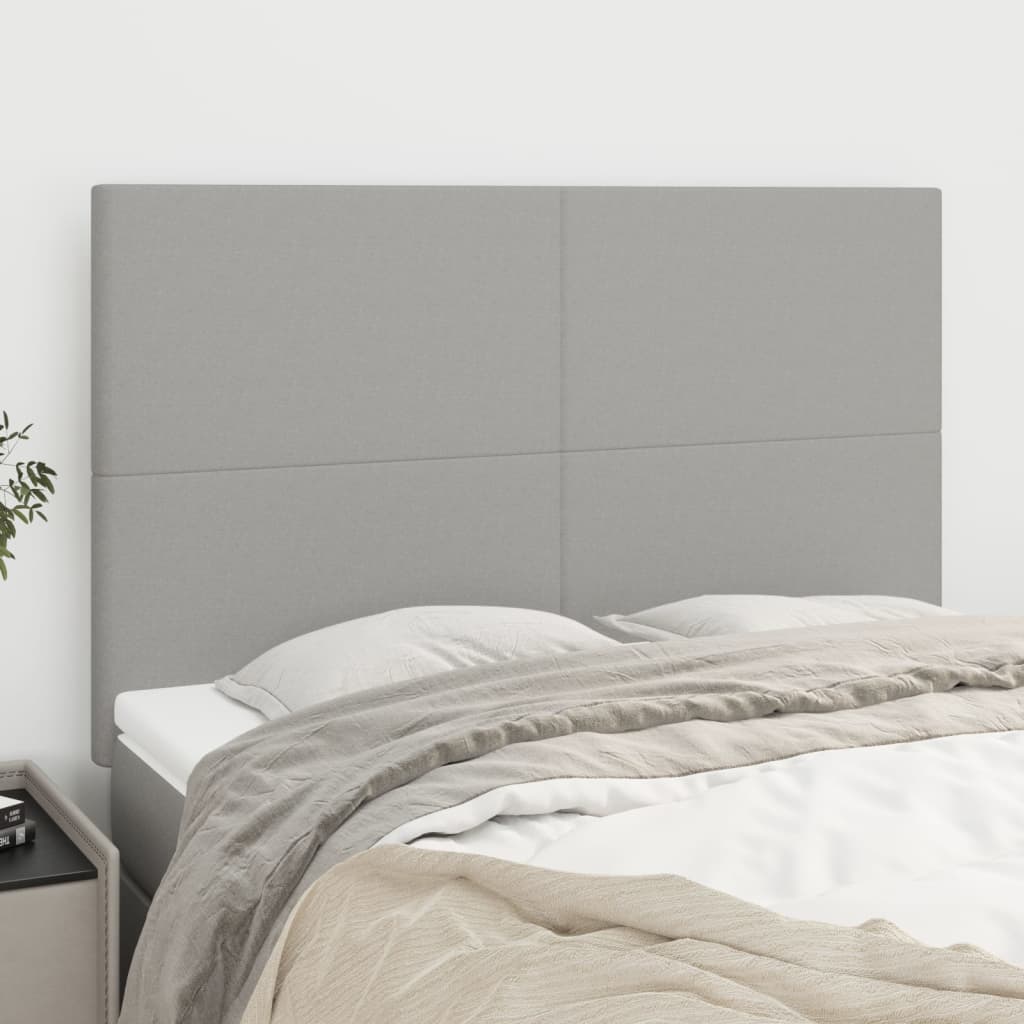 Tête de lit Gris clair 144 x 5 x 118/128 cm Tissu - XIOS