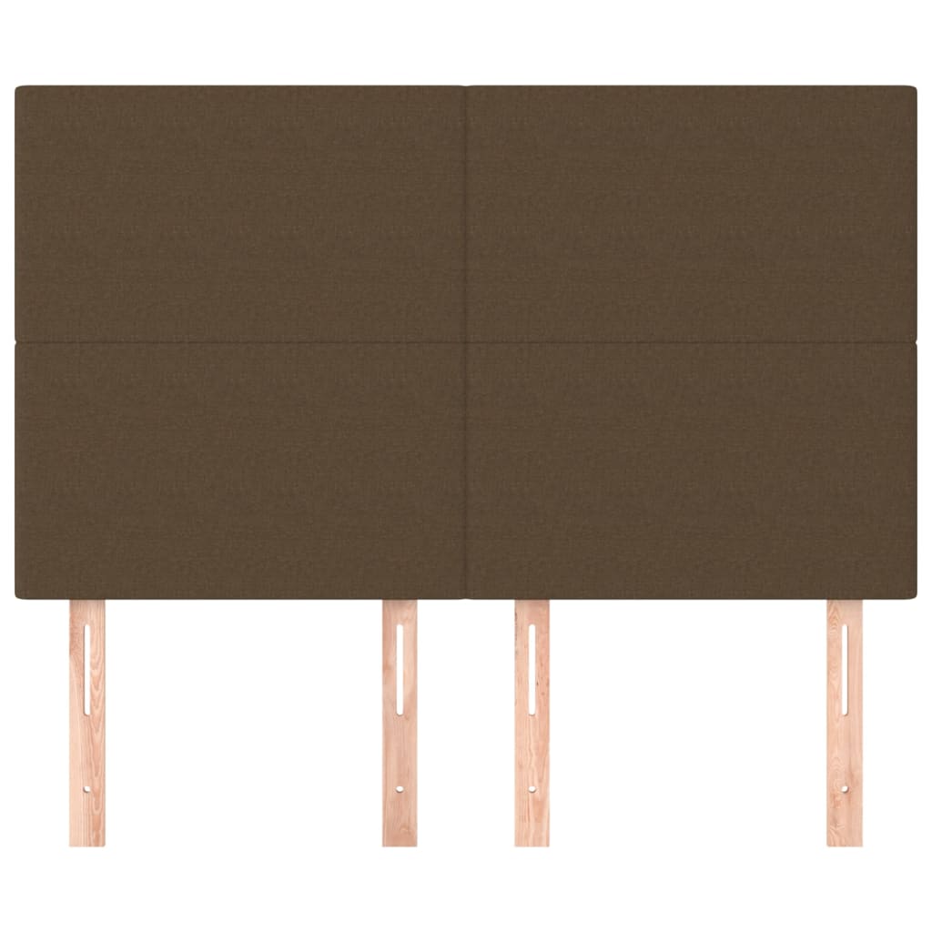 Têtes de lit 4 pcs Marron foncé 72x5x78/88 cm Tissu - XIOS