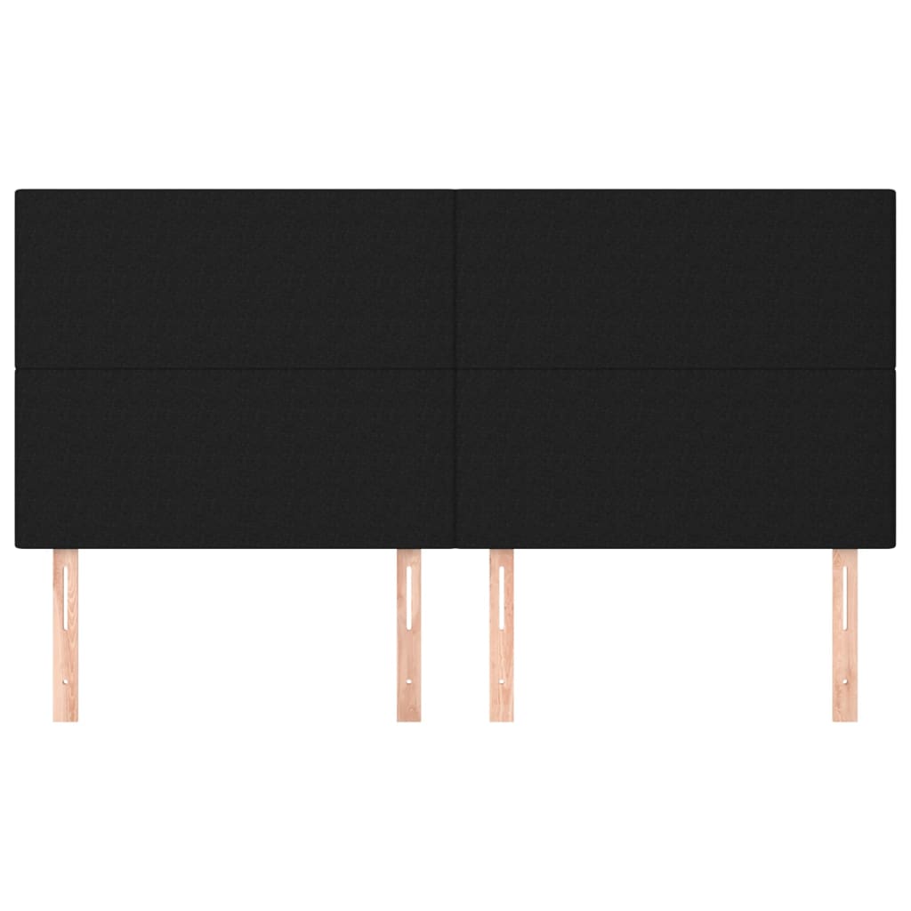Têtes de lit 4 pcs Noir 90x5x78/88 cm Tissu - XIOS